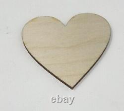 1/8 Thick 6 Wood Laser Cut Acrylic Heart with or without hole