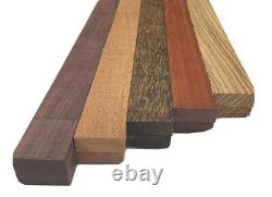 10 Pack Combo, 5 Species Cutting Boards Lumber Wood Blocks Lathe 3/4 x 2 x 24