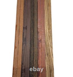 10 Pack Combo, 5 Species Cutting Boards Lumber Wood Blocks Lathe 3/4 x 2 x 24