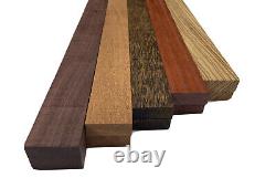 10 Pack Combo, 5 Species Cutting Boards Lumber Wood Blocks Lathe 3/4 x 2 x 24