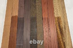 10 Pack Combo, 5 Species Cutting Boards Lumber Wood Blocks Lathe 3/4 x 2 x 24