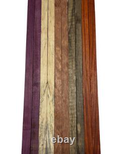 10 Pack Combo, 5 Species Cutting Boards Thin Dimensional Lumber 3/4 x 2 x 24