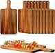 10 Pcs Wood Cutting Board With Handle 15.7 X 7.8 Inch Wooden Serving Board
