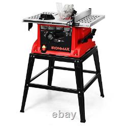 10 Table Saw Electric Cutting Machine Aluminum Tabletop Woodworking With Stand