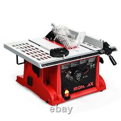 10 Table Saw Electric Cutting Machine Aluminum Tabletop Woodworking with Stand