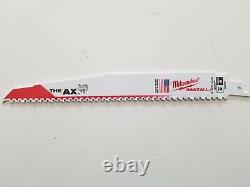 (100) MILWAUKEE 48-00-5026 THE AX 9 5TPI Sawzall Blade withnails Made in USA NEW