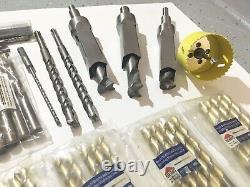 100 Pcs Assorted Drill Bit Set for Wood Masonry Metal Drilling Cutting Tools