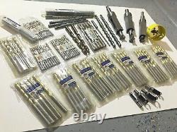 100 Pieces Assorted Drill Bit Set for Wood Masonry Metal Drilling Cutting Tools