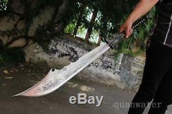 1095 High Carbon Steel Blade Handmade Dragon King Dao Sword Can Cut Tree