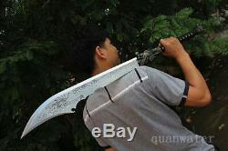 1095 High Carbon Steel Blade Handmade Dragon King Dao Sword Can Cut Tree