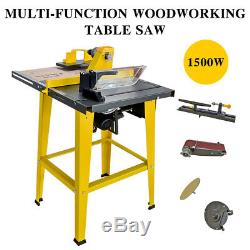 110V 1500W 5 in 1 Woodworking Table Saw Bench Saw Metal Wood Cutting Machine