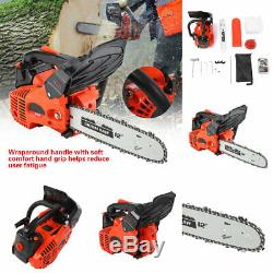 12\ 25.4CC 900W Bar Gas Chainsaw Powered Chain Sawing Wood Cutting Machine