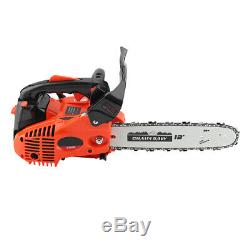 12 25.4CC Gas Powered Wood Chainsaw Chain Saw Machine Trimming Cutting Tool US
