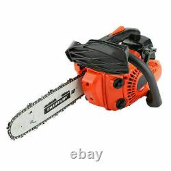 12 Inch 25.4CC Gas Powered Wood Chainsaw Chain Saw Machine Trimming Cutting Tool