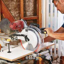 12 Miter Saw w Laser Guide System Dual Bevel Sliding Compound Cuts Thicker