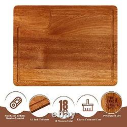 12 Pcs Wood Cutting Board Bulk Kitchen Chopping Boards Rectangular Cutting