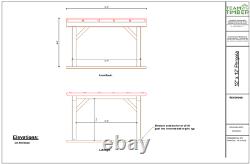12' x 12' Timber Fame Pergola CNC Pre-Cut Frame Package