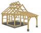 14'x16' Maple Sugar House With 8'x10' Lean-to Cnc Pre-cut Timber Frame Package