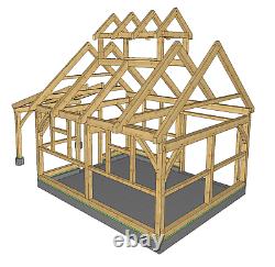 14'x16' Maple Sugar House with 8'x10' Lean-To CNC Pre-Cut Timber Frame Package