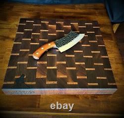 14x 16x 2 Black Walnut end grain wood cutting board / counter chopping block