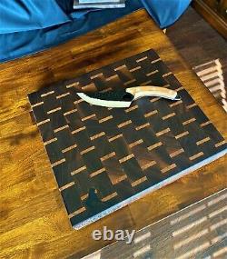 14x 16x 2 Black Walnut end grain wood cutting board / counter chopping block