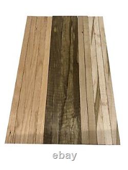 15 Pack, Cherry, Ambrosia, Black Limba Cutting Boards Blocks 3/4x 2 x 48