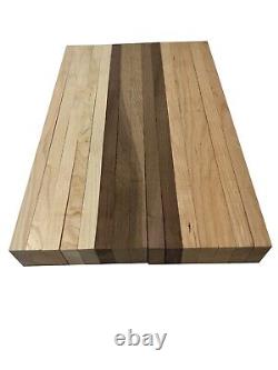 15 Pack, Cherry, Black Walnut, Hard Maple Cutting Boards Blocks 3/4x 2x 30