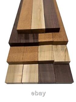 15 Pack, Leopardwood, Katalox, A. Maple Cutting Boards Blocks 3/4x 2x 36