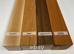 16 PACK COMBO, 4 Species, Cutting Boards, Turning Wood 2 X 2 X 16 FREE SHIP
