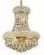 1800 Primo Collection Hanging Fixture D16in H20in Lt8 Gold Finish Royal Cut