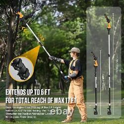 2-In-1 Brushless Pole Saw & Cordless Chainsaw, 8 Inch 4.0Ah 17-Foot MAX Electric