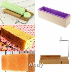 2 Pieces/set Soap Cutters Mold Cutting Tool Wire Slicer 900ml Silicone Wood Box