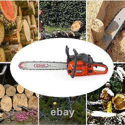 20 68CC Gasoline Chainsaw Cutting Wood Gas Sawing Aluminum Crankcase Chain Saw