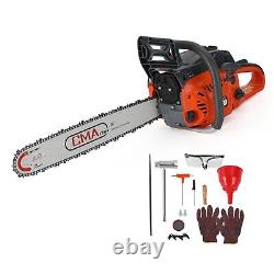 20 68CC Gasoline Chainsaw Cutting Wood Gas Sawing Aluminum Crankcase Chain Saw