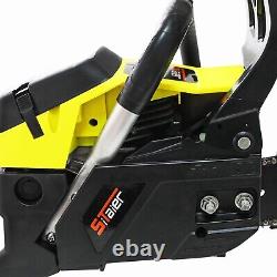 20'' Bar 52cc Gas Powered Chainsaw 2 Stroke Handed for Cutting Wood