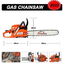 20 Bar Gas Powerful Chainsaw 2 Stroke Handed Petrol Chain Saw 58cc Wood Cutting
