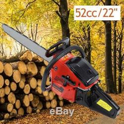 2000W 52cc 22 Bar Gasoline Chain Saw 8500rpm CDI Garden Chainsaw Wood Cutting
