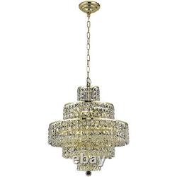 2039 Maxime Collection Chandelier D20in H21in Lt13 Gold Finish Royal Cut