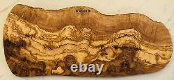 22 Rustic Handmade Bark Edge Olive Wood Charcuterie Board- For Cutting, Chop