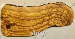 22 Rustic Handmade Bark Edge Olive Wood Charcuterie Board- For Cutting, Chop