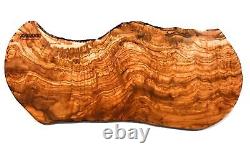 22 Rustic Handmade Bark Edge Olive Wood Charcuterie Board- For Cutting, Chop