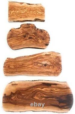 22 Rustic Handmade Bark Edge Olive Wood Charcuterie Board- For Cutting, Chop