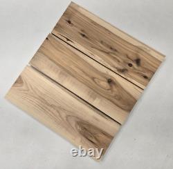 23 Very Cool Unique Set Of 3 Hickory Lumber Wood Kiln Dried Board Slab