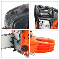 24 68CC Gasoline Chainsaw Cutting Wood Gas Sawing Aluminum Crankcase Chain Saw