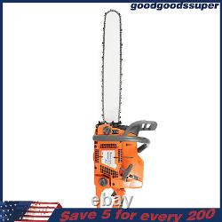 24 Inch Gasoline Chainsaw Cutting Wood Gas Sawing Crankcase Chain Saw 72cc NEW