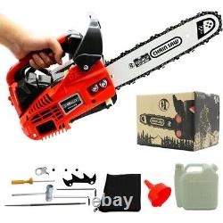 25.4CC Gas Chainsaw 12'' Top Handle Gasoline Powered Chain Saw 2-Stroke 1000W