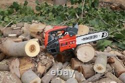 25.4cc Gas Top Handle Chainsaw Upgraded version 2-Stroke Engine Cut Wood 1000W