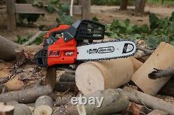 25.4cc Gas Top Handle Chainsaw Upgraded version 2-Stroke Engine Cut Wood 1000W