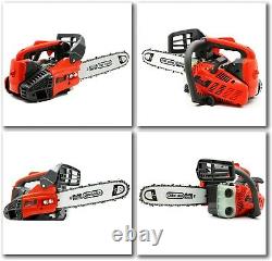 25.4cc Gas Top Handle Chainsaw Upgraded version 2-Stroke Engine Cut Wood 1000W