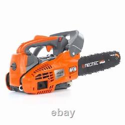 25.4cc Gas Top Handle Chainsaw with 12'' Bar Chain 2-Stroke Engine Cut Tree Wood